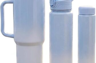 3-in-1 Drinkware Set Tumbler with Handle, Flip Top. Stainless Steel, Leak Proof, BPA Free