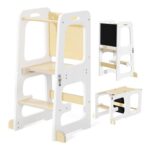 3-in-1 Toddler Step Stool, Montessori Kids Learning Standing Tower, Tick Voucher