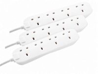 3 x Masterplug Four Socket Extension Lead, 2 Metre Cable, Unswitched With 30% Discount Free delivery (£4.19 each) Sold By Amazon On Haul