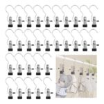 30 Pcs Hangers for Clothes Hooks, Stainless Steel Towel Clips