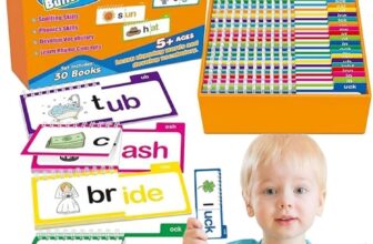 30 Read and Rhyme Flip Books, Word Family Build Book Word Family Flash Cards ABC Vocabulary Flash Cards Educational Reading Games for Kids gift (V)