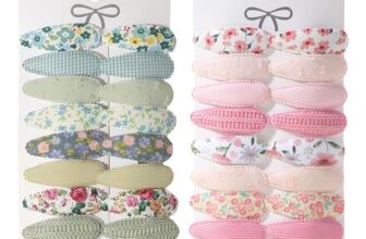 32 Pack Baby Hair Clips for Girls, Floral Snap Clips