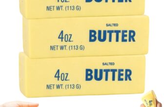 3Pcs Butter Squishy, Sensory Fidget for Stress Relief and Focus Enhancement, Soft Squeeze Sensory for Anxiety Management, Set of Three 14 cm Printed Butter Sticks