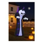 3m Giant Inflatable Halloween Outdoor Decoration with Blue Flame LED Lights