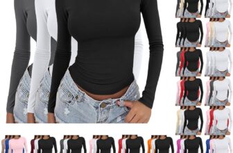 3pc Thermal Underwear Womens Long Sleeve Autumn Tops Round Neck T-Shirts Going Out Crop Tunic Tees Solid Color Stretch Soft Slim Fitted Undershirts Thermal Base Layer Shirt for Autumn and Winter