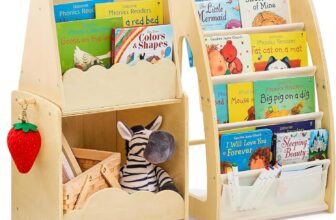 3pc Wooden Bookshelf Set for Kids, Childrens Bookcase, Book & Toy Storage Display Rack, Suitable for Kids Room, Playroom and Nursery