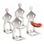 4-Piece Funny Hot Dog BBQ Tools with Sausage Holder