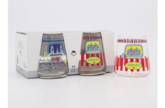 4 Piece Multicolour Glass Sardine Tumbler Set 403ml
