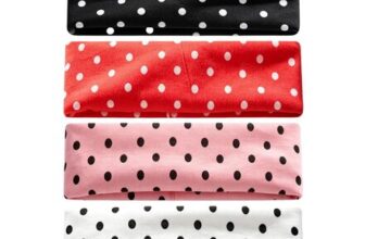 4-Piece Set of Polka Dot and Striped Headbands