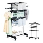 4-Tier Wheeled Clothes Drying Rack, Durable