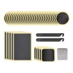 40Pcs Self-Adhesive Bike Patch Kit with 2 Levers, Metal Rasp