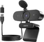 4K UHD USB Webcam,Auto Focus Streaming Web Cam,Dual Noise Reduction Mics