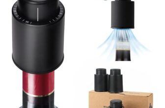 4Pcs Vacuum Wine Stopper with Date Marker, Reusable Vacuum Stopper for Red Wine, Wine Bottles,Wine Preservation, Gift for Wine Lovers