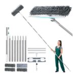 4m Telescopic Window Cleaner with Squeegee, 180 Swivel