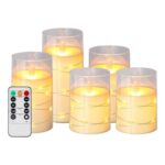 5-Pack LED Flameless Candles with Remote, Timer, Dancing Flame