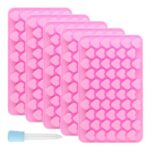 5 Pcs Heart Silicone Mould, 55 Cavity Wax Melt Moulds