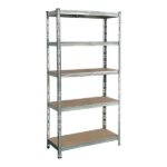 5 Shelf MDF & Steel Shelving Unit (H)1800mm (W)900mm (D)400mm – Free C&C only