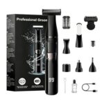 5-in-1 Mens Body Hair Trimmer with Nose/Beard LED Display, Waterproof