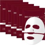 5PCS Collagen Real Deep Mask, Collagen Mask Overnight for Deep Moisturizing,Pore Minimizing