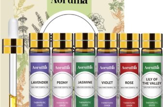 6 x 10ml Floral Essential Oils Set, Premium Fragrance Oils for Diffusers, Aromatherapy, Soap & Candle Making Scents – Rose, Lavender, Jasmine, Lily of The Valley, Peony, Violet