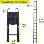 6.2M Telescopic Ladder Folding Aluminium Extendable Ladder 150kg Load Capacity EN131 Certif (with code) Zhitaozhang Tool Store