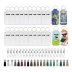 60pcs Sublimation Lip Balm Holder Blanks, Neoprene Keychains
