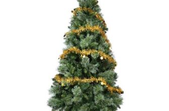 6FT Christmas Tree with 800 Tips, PVC Branches, Metal Stand