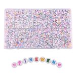 780pcs Colorful Alphabet Beads Kit, 4x9mm, AZ