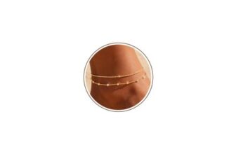 925 Silver Layered Bead Chain Anklet, Adjustable
