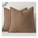 A Moment Linen Pillow Covers Set of 2, 26×26 Hazel