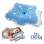 A-Pce Memory Foam Side Sleeper and Orthopedic Neck Pillow Blue