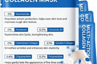 ABOTE Collagen Facial Sheet Mask – Overnight Jelly Gel Transforming from White to Transparent for Glass Glow Skin, Boost Elasticity, Even Skin Tone & Hydrate, 1.23oz (35g) x 4 Pack