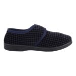 ABSOLUTE FOOTWEAR Slip on Velour Style Checked Slipper
