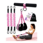 AMAZINGHOME Upgraded 3-Tube Pedal Resistance Bands with Pink Handle