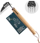 AON Japanese Root Weeder Tool, Forged Steel 4-Tine Hoe for Raised Beds