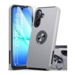 AOUIA Galaxy A17 Case with Screen Protector, 360 Ring Stand