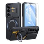 AOUIA Samsung S26/S26 Case with 2-Pack Screen Protector and Kickstand