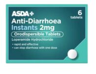 ASDA Anti-Diarrhoea Instants 2mg Orodispersible 6 Tablets