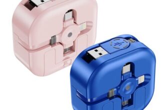 ASICEN 3-in-1 Charger Cable, 2-Pack, 1.2m