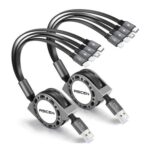 ASICEN Retractable USB Charging Cable, 4-in-1, 1.5m