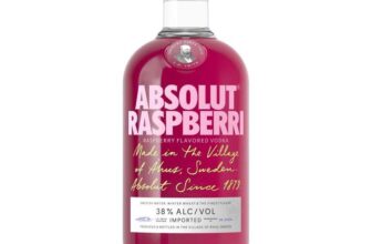 Absolut Raspberri Flavoured Vodka, 38 percent ABV, 70cL