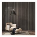 Acoustic Slat Wall Smoked Oak Wood Panel – 22 X 600 X 2400mm