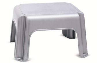 Addis Step Stool Solid, Metallic Silver