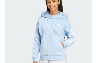 Adidas Essentials 3-Stripes Full-Zip Fleece Hoodie