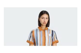 Adidas Originals Summer Glow Striped Cropped Polo