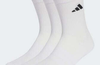 Adidas Unisex Cushioned Sportswear Crew Socks 3 Pair – Adult UK Sizes 2.5-4 / 4.5-6 / 6.5-8 / 10.5-12 / 13-14.5 (£6.64 S&S)