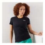Adidas Womens Essentials 3-Stripes Slim T-Shirt Black/White