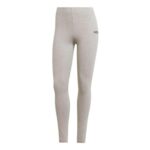 Adidas Womens Essentials Linear Cotton Leggings, Medium Grey Heather/Black, XS