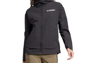 Adidas Womens Terrex Soft Shell Jacket, Black, Size L