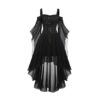 Adult Witch Costume Dress XL Black, Victorian Corset Halloween